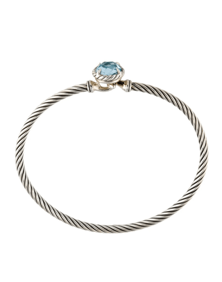 David Yurman Sterling Silver Topaz Petite Châtelaine Bracelet