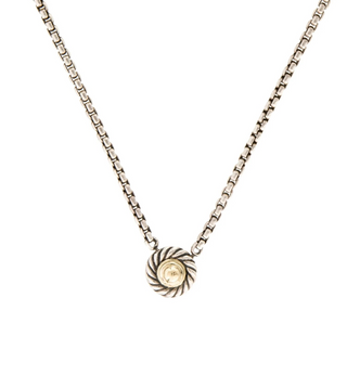 David Yurman Sterling Silver Cookie Color Classics Pendant Necklace