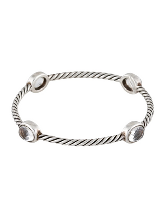 David Yurman Sterling Silver Quartz Classics Four-Station Bangle