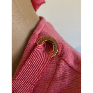 Louis Vuitton pink gold-tone LV charm embellishment cotton t-shirt S sz