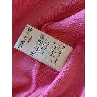 Louis Vuitton pink gold-tone LV charm embellishment cotton t-shirt S sz