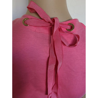 Louis Vuitton pink gold-tone LV charm embellishment cotton t-shirt S sz