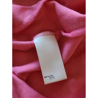 Louis Vuitton pink gold-tone LV charm embellishment cotton t-shirt S sz