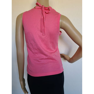 Louis Vuitton pink gold-tone LV charm embellishment cotton t-shirt S sz