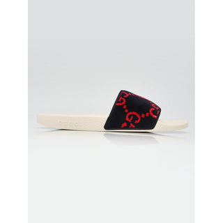 Gucci Double G white multicolor print sandals 42 sz