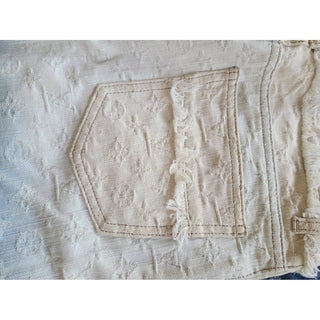 Louis Vuitton White Blue Ombre Denim LV Monogram Jeans  38 FR