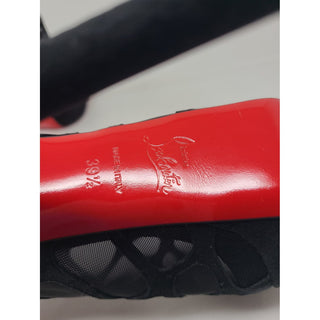 Christian Louboutin Black Mesh Altarakna 150 Ankle Boots 39.5 EU