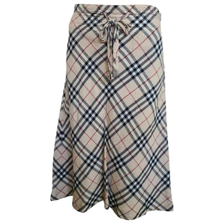 Burberry Brown Multicolor Nova Check Plaid Skirt 42 IT