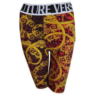 Versace Jeans Couture Gold multicolor printed shorts 38 IT