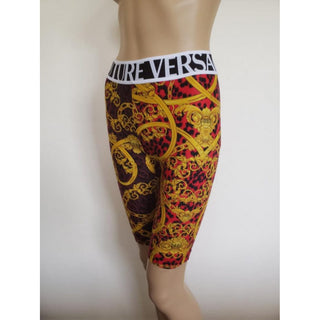 Versace Jeans Couture Gold multicolor printed shorts 38 IT