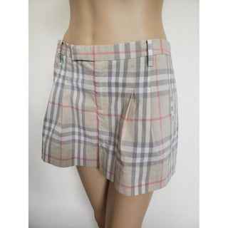 Burberry Brown Multicolor Nova Check Plaid Shorts 8 US