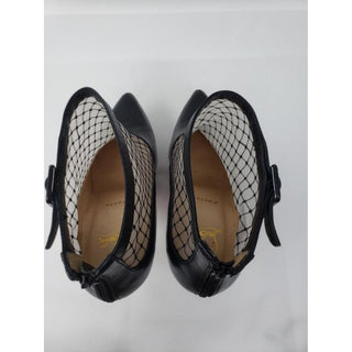 Christian Louboutin Black Leather Platform Mesh Ankle Boots 38.5 EU