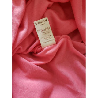 Louis Vuitton pink gold-tone LV charm embellished cotton t-shirt L sz