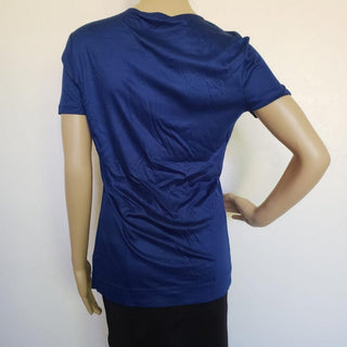 Gucci blue GG logo charm short-sleeve top M sz