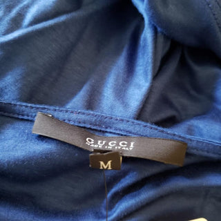 Gucci blue GG logo charm short-sleeve top M sz