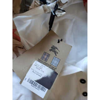 Burberry White Nova Check Trim Longsleeve top M sz N w/tags