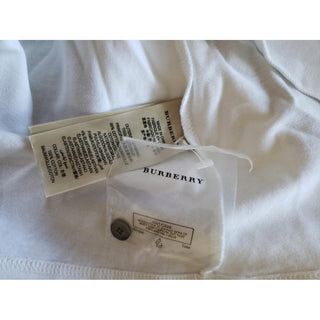 Burberry White Nova Check Trim Longsleeve top M sz N w/tags