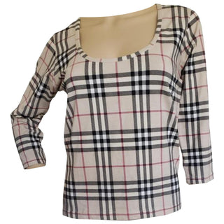 Burberry Brown Multicolor Nova Check Top M sz