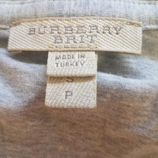 Burberry Grey Nova Check Longlsleeve Top S sz