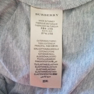 Burberry Grey Nova Check Longlsleeve Top S sz