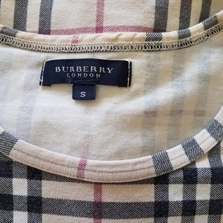 Burberry Beige Multicolor Nova Check Plaid Top S sz