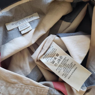 Burberry Brown House Check Print Multicolor Cotton Shirt XS sz