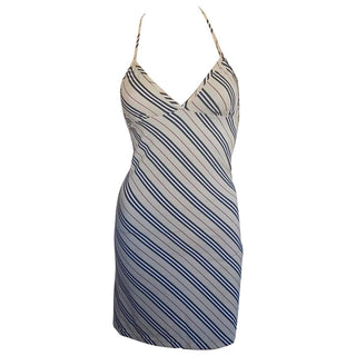 Burberry Beige Multicolor Striped Summer halter dress S sz