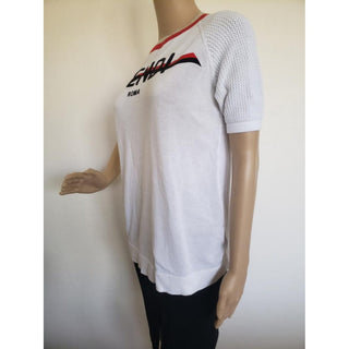Fendi White Shorts leave Logo Printed top 38 IT S sz