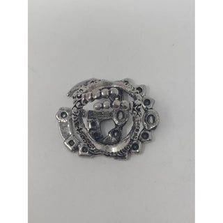 Gucci Silver-tone Crystal GG logo coctail ring 6 ¼ US