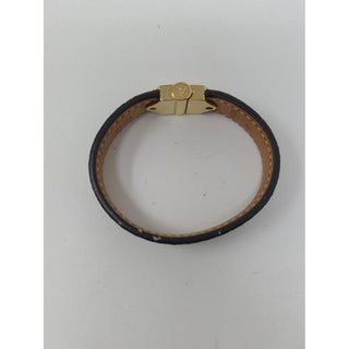 Louis Vuitton Brown gold-tone Nanogram bracelet 17 sz