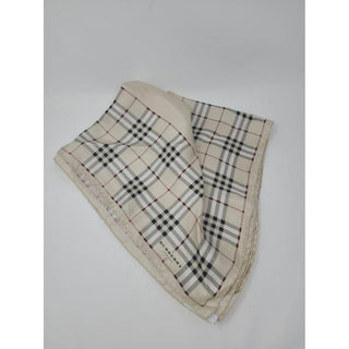 Burberry Beige Nova Check Print Silk Scarf