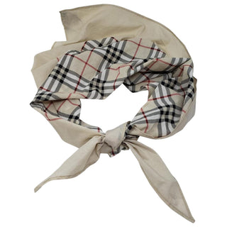Burberry Beige Nova Check Print Cotton Scarf