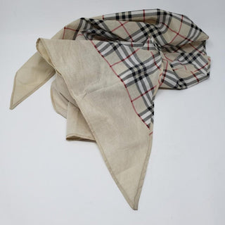Burberry Beige Nova Check Print Cotton Scarf