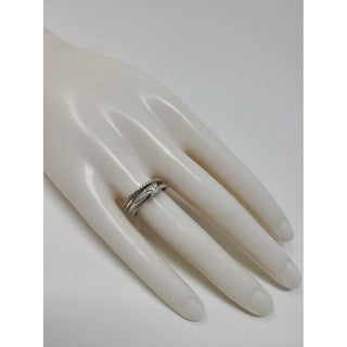David Yurman Sterling Silver Crossover Diamond Ring 7 ¼ US