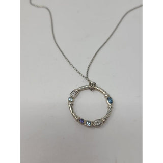 David Yurman sterling Silver Topaz Diamond Confetti Necklace