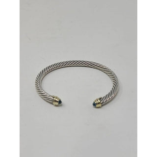 David Yurman Sterling Silver Topaz Cable Classic Cuff