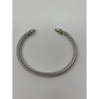 David Yurman Sterling Silver Topaz Cable Classic Cuff