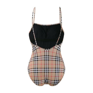 Burberry Brown Nova Check Print Swimsuit XS