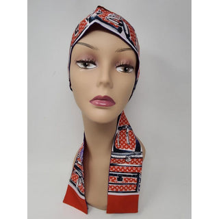 Louis Vuitton red multicolor LV Monogram Trunks and Bags Silk Bandeau