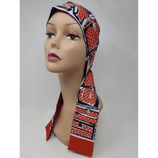 Louis Vuitton red multicolor LV Monogram Trunks and Bags Silk Bandeau