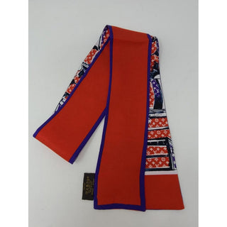Louis Vuitton red multicolor LV Monogram Trunks and Bags Silk Bandeau