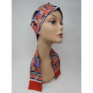 Louis Vuitton red multicolor LV Monogram Trunks and Bags Silk Bandeau