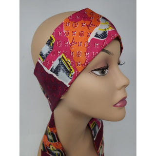 Louis Vuitton Red multicolor LV Monogram Silk Bandeau