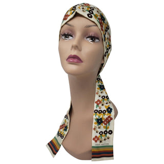 Louis Vuitton white multicolor LV Monogram Silk Bandeau