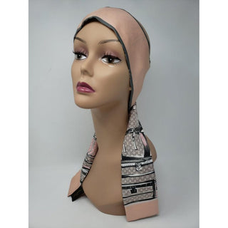 Louis Vuitton light pink multicolor LV Monogram Silk Bandeau