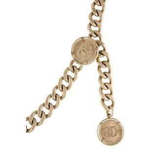 Chanel Gold-tone Interlocking CC Charm Chain link Belt M sz