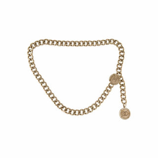 Chanel Gold-tone Interlocking CC Charm Chain link Belt M sz