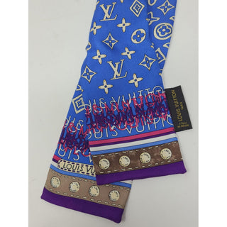 Louis Vuitton metallic purple multicolor LV Monogram Silk Bandeau