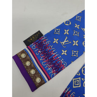 Louis Vuitton metallic purple multicolor LV Monogram Silk Bandeau