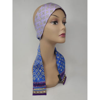 Louis Vuitton metallic purple multicolor LV Monogram Silk Bandeau